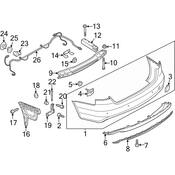 Audi Valance Panel Bracket - Genuine Audi 8K0807833A01C