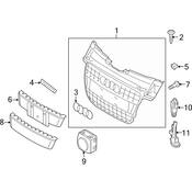 Audi Grille - Genuine Audi 8K0853651B1RR