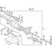 Audi Steering Rack Assembly - Genuine Audi 8K1423055AN