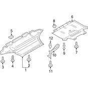 Audi Radiator Support Splash Shield - Genuine Audi 8K1863821B