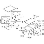 Audi Sunroof Glass Hardware Kit - Genuine Audi 8K9898955