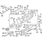 Audi Bumper Cover Spacer Panel Clip - Genuine Audi 8L9612519A