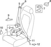 Audi Seat Belt Anchor Plate Cover - Genuine Audi 8N08577634PK