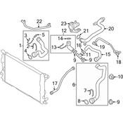 Audi Radiator Coolant Hose - Genuine Audi 8R0121055D