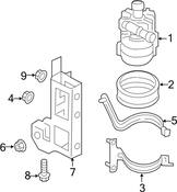 Audi Engine Water Pump Bracket - Genuine Audi 8R0145896E