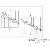 Audi CV Axle Assembly - Genuine Audi 8R0501203C