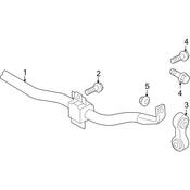 Audi Stabilizer Bar - Genuine Audi 8R0511305Q