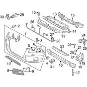 Audi Radiator Support Splash Shield - Genuine Audi 8R0807217B