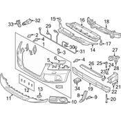 Audi Radiator Support Splash Shield - Genuine Audi 8R0807233C