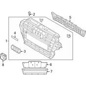 Audi License Plate Bracket - Genuine Audi 8R0807287E3FZ