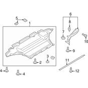 Audi Radiator Support Splash Shield - Genuine Audi 8R1863821D