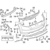 Audi Bumper Cover Hardware Kit - Genuine Audi 8S0098627A