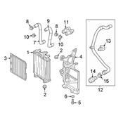 Audi Radiator Mount Bracket - Genuine Audi 8S0121261A