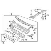 Audi Cowl Cover Clip - Genuine Audi 8S0819145B