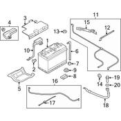 Audi Battery Cable - Genuine Audi 8S0915181B