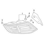 Audi Tail Light Bezel - Genuine Audi 8S0945253