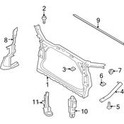 Audi Radiator Support Air Deflector - Genuine Audi 8T0121283G