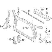 Audi Radiator Support Access Cover - Genuine Audi 8T0807081F