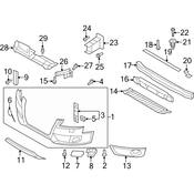 Audi Radiator Support Splash Shield - Genuine Audi 8T0807233