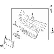 Audi License Lamp Panel - Genuine Audi 8T0807285C3FZ