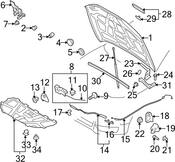 Audi Hood Molding - Genuine Audi 8T0823126J