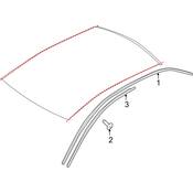 Audi Roof Drip Molding - Genuine Audi 8T0853704F2ZZ