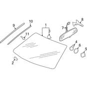 Audi Interior Rear View Mirror - Genuine Audi 8T0857511AFEP5