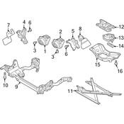 Audi Engine Cradle Brace - Genuine Audi 8T1399345J