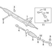 Audi Rack and Pinion Assembly - Genuine Audi 8T1422066BX