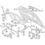 Audi Hood Release Cable - Genuine Audi 8U0823535
