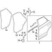 Audi Door Seal - Genuine Audi 8U0833721A