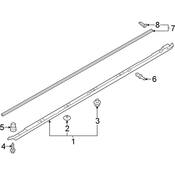 Audi Rocker Panel Molding Clip - Genuine Audi 8U0853831A