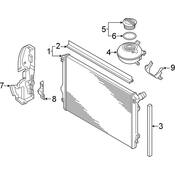 Audi Radiator Support Baffle - Genuine Audi 8V0121283J