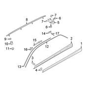 Audi Roof Drip Molding Clip - Genuine Audi 8V0853585