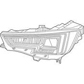 Audi Headlight Assembly - Genuine Audi 8W0941774B