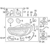 Audi Headlight Bulb Cap - Genuine Audi 8V0941607