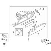 Audi Glove Box Support - Genuine Audi 8V1880324
