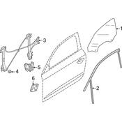 Audi Window Regulator - Genuine Audi 8V4837462