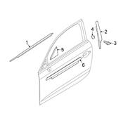 Audi Door Window Belt Weather Strip - Genuine Audi 8V4837477