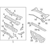 Audi Cowl Grille Panel - Genuine Audi 8V58194019B9