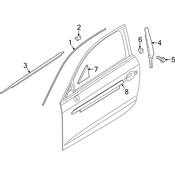 Audi Door Window Belt Weather Strip - Genuine Audi 8V5837478A