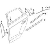Audi Door Reveal Molding - Genuine Audi 8V5839643C2ZZ