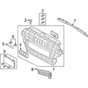 Audi Grille Assembly - Genuine Audi 8V5853651BCKA