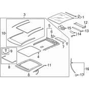 Audi Sunroof Guide Rail - Genuine Audi 8V5877155A