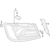 Audi Tail Light Assembly - Genuine Audi 8V5945070A