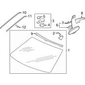 Audi Interior Rear View Mirror Cover - Genuine Audi 8V5980281