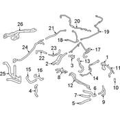 Audi Radiator Coolant Hose - Genuine Audi 8W0121472AC