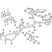 Audi Turbocharger Gasket - Genuine Audi 8W0253115