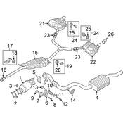 Audi Exhaust System Hanger Bracket - Genuine Audi 8W0253144E