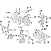 Audi Auto Trans Mount - Genuine Audi 8W0399156BM